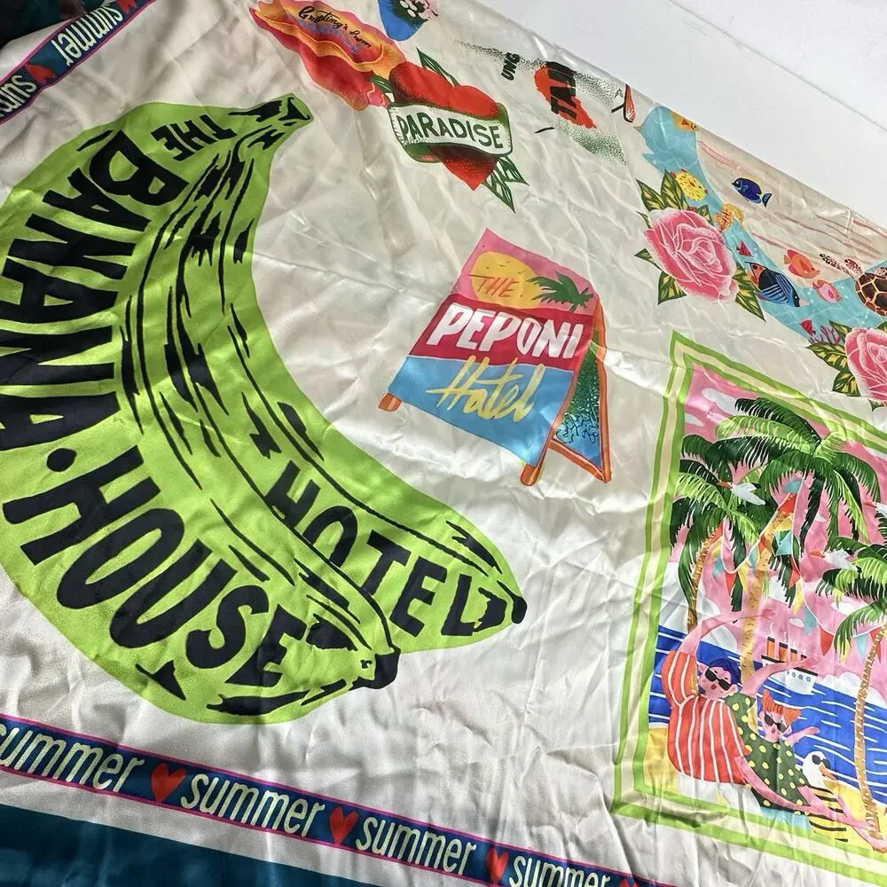 the peponi hotel the banana house Summer tropical cuban paradise scarf Wrap